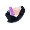 Sztuczny penis na szelkach strap-on wibrujący 16cm